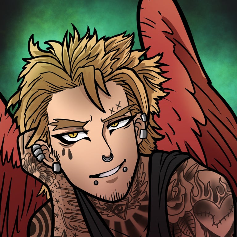 Tattooed Bird Boy 6x9" Print