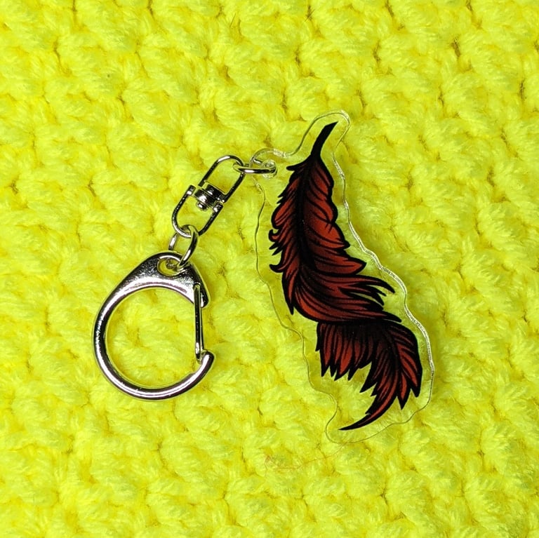 Hero Feather Acrylic Keychain