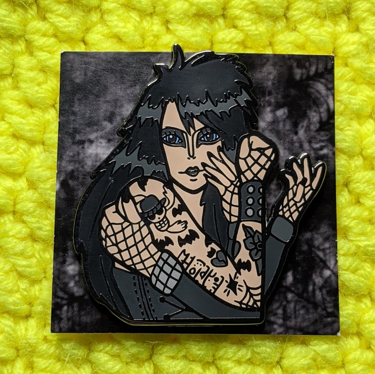 Traditional Goth Archeologist Enamel Pin