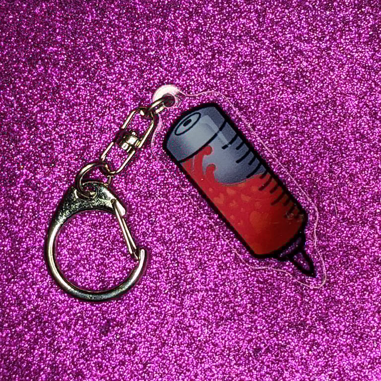 Love Syringe Acrylic Keychain