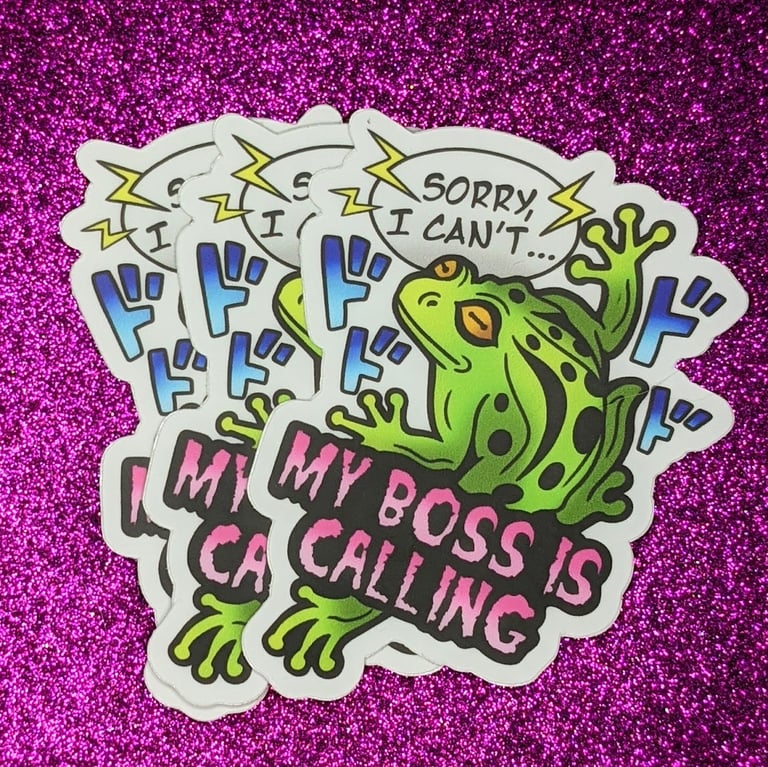 Frog Phone Sticker
