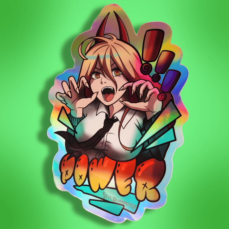 Feral Cat Lover Holo Sticker