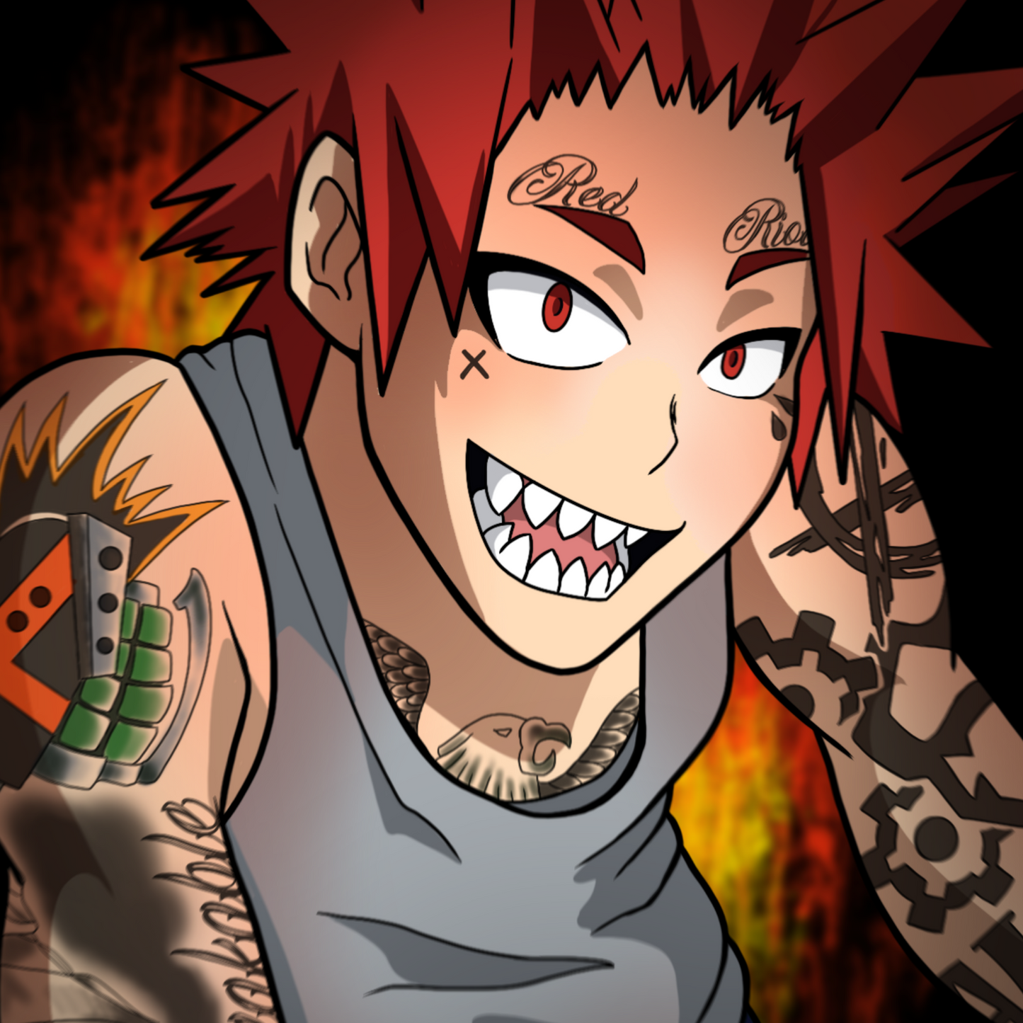 Tattooed Hardened Hero 6x9" Print