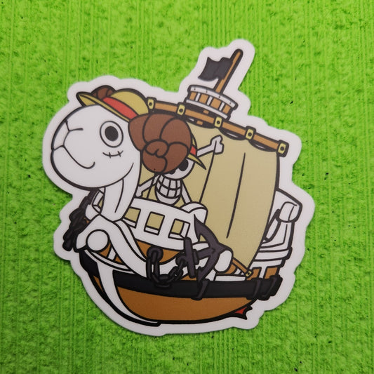 Merry Ship Sticker